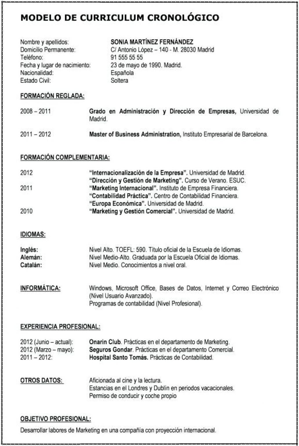 Como Hacer Un Resume De Trabajo Profesional 12 13 Ejemplo De Resumen De ...