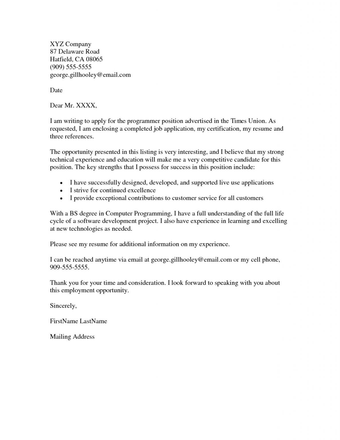 Cover Letter and Resume for Job Application Job Application Cover ...