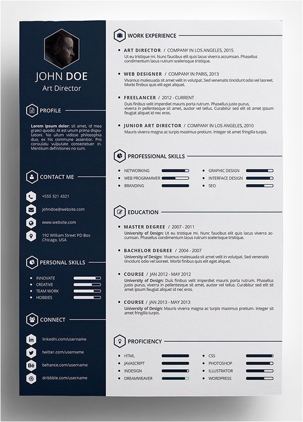 Creative Resume format Word 10 Best Free Resume Cv Templates In Ai Indesign Word