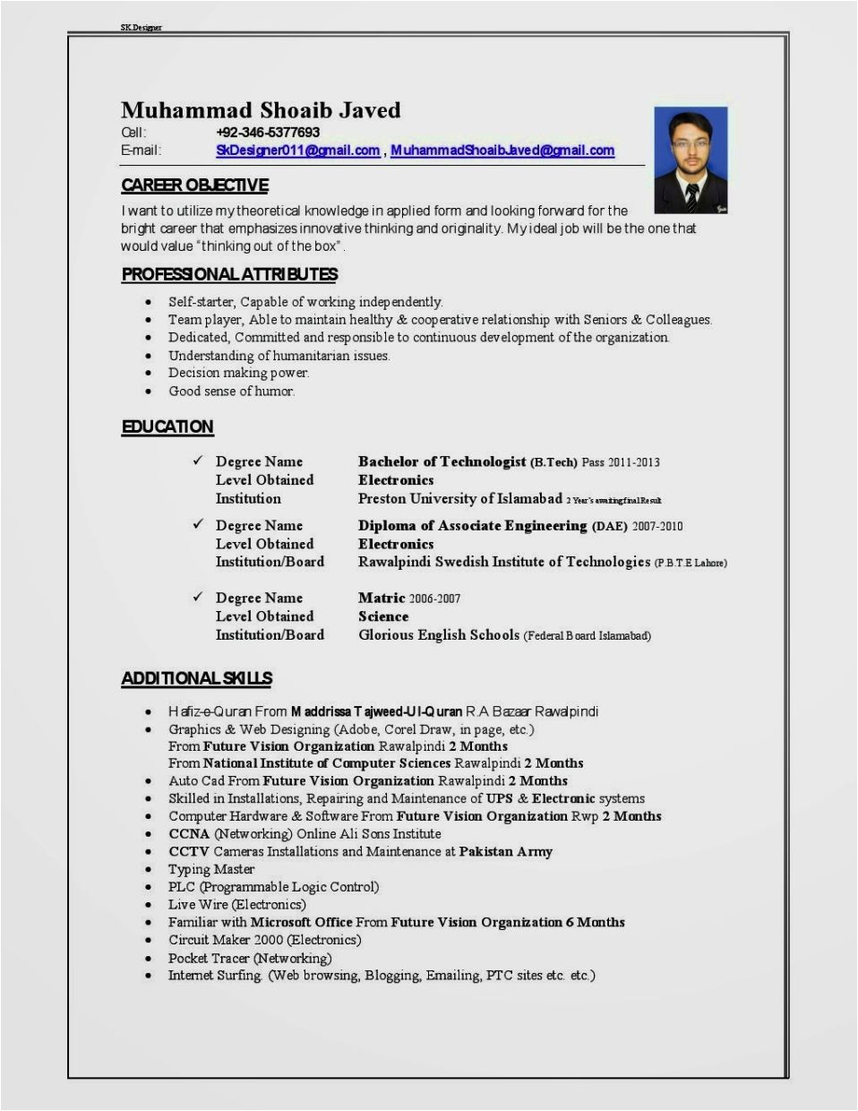 dubai resume format in word free download