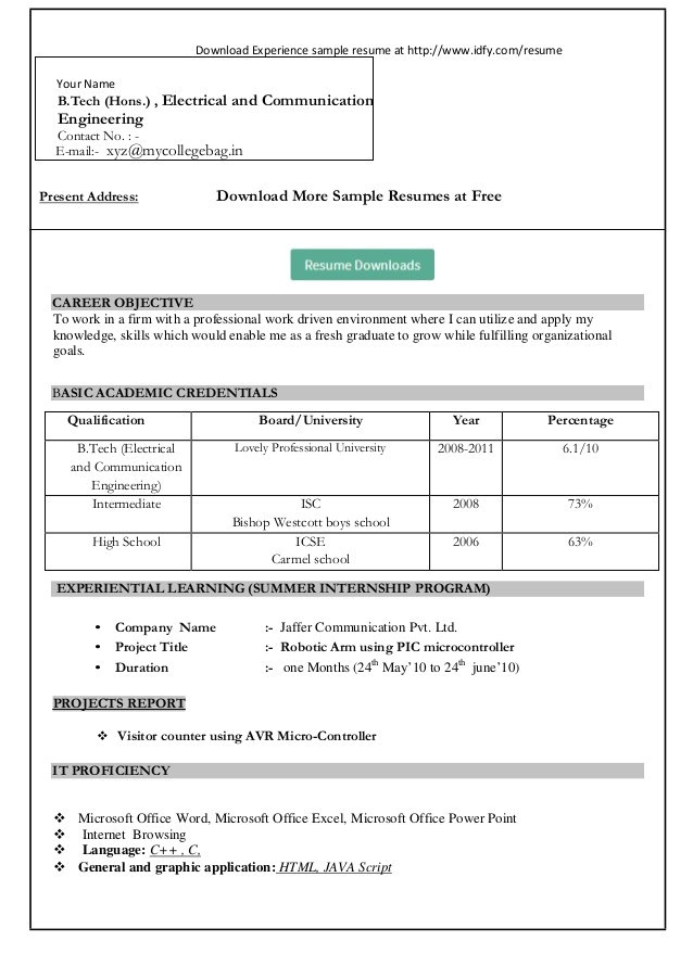 Effective Resume format Word Good Resume format In Ms Word 5 Platte Sunga Zette