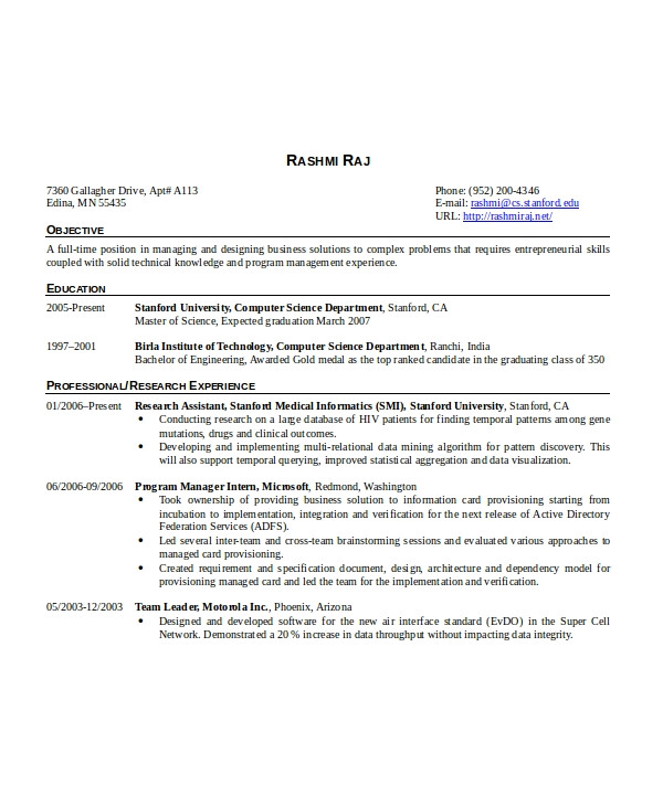 Embedded Engineer Resume 2 Year Experience software Engineer Resume Template 6 Free Word Pdf