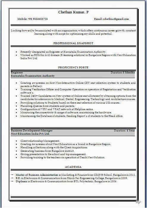 Engineer Mba Resume Engineer with Mba Resume