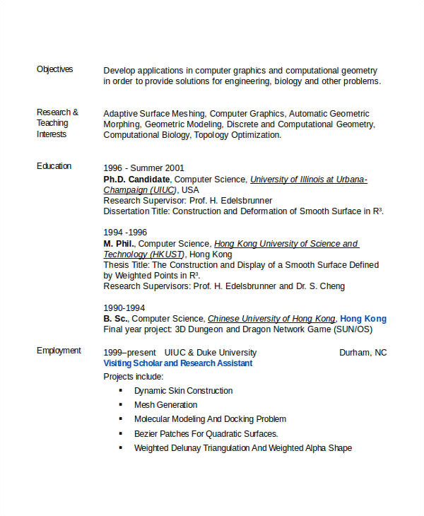 Engineer Resume Computer Science Engineering Resume Template 32 Free Word Documents