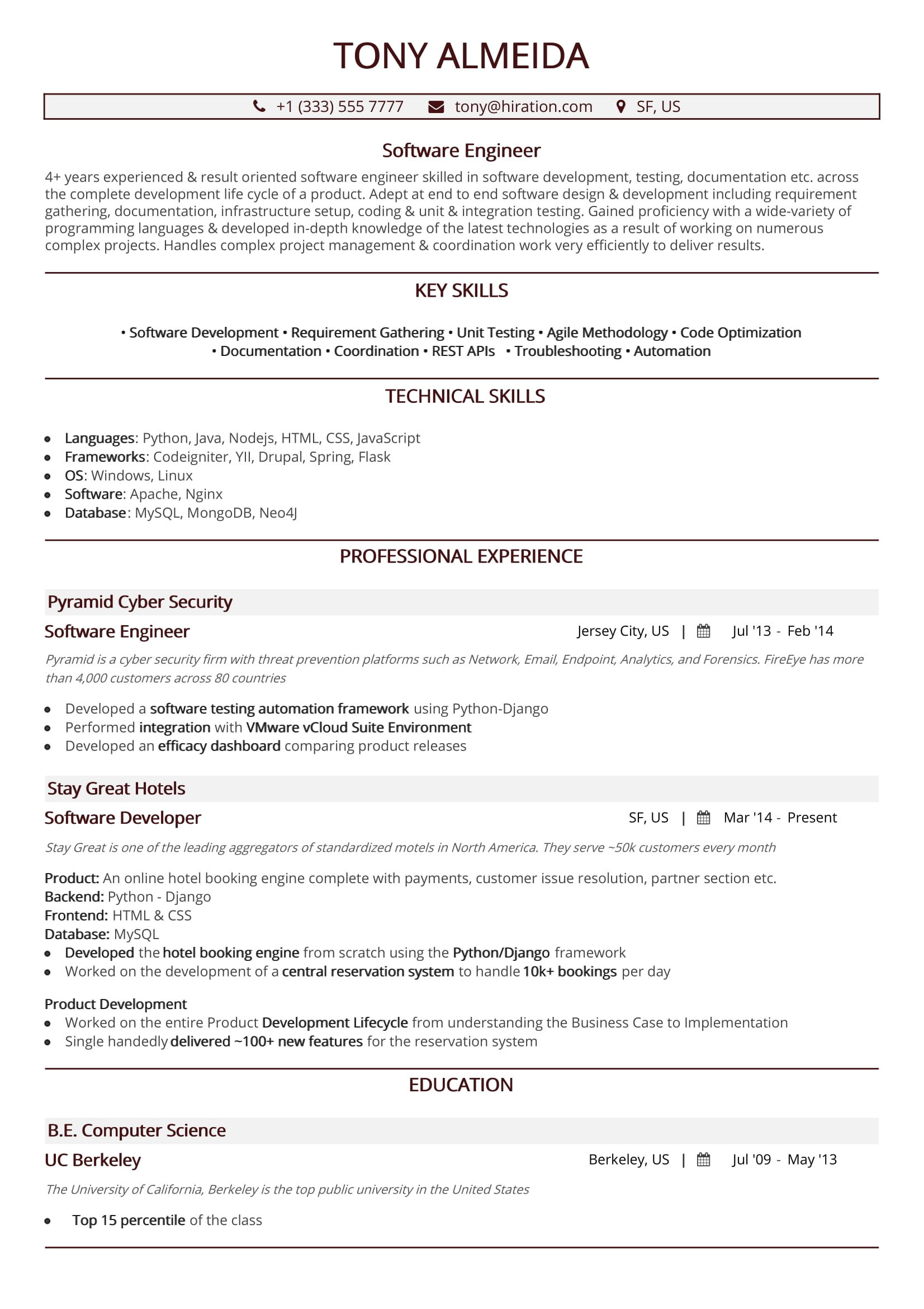 Engineer Resume Profile Examples software Engineer Resume A 10 Step 2019 Guide with 20