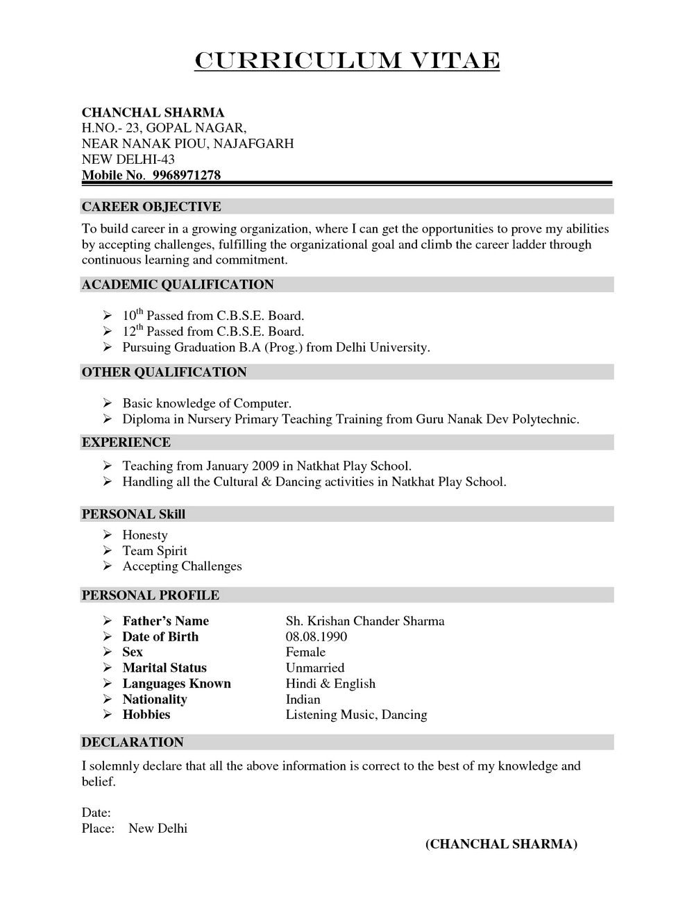 Experience Resume format Word Download Experience Resume format Word File Download Mbm Legal