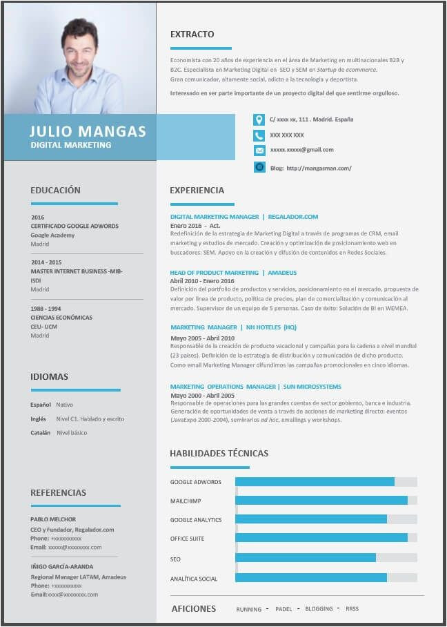 Formato Para Hacer Un Resume Profesional formato De Cv Para Marketing Profesional Pinterest