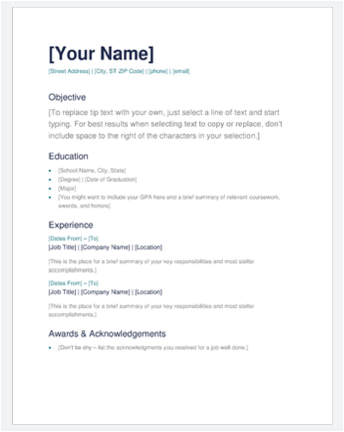 Good Resume format Word the 17 Best Resume Templates Fairygodboss