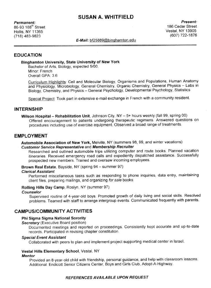  How To Set Up A Basic Resume Williamson ga us