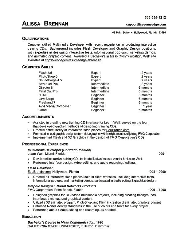 How To Write Basic Computer Knowledge In Resume Williamson ga us