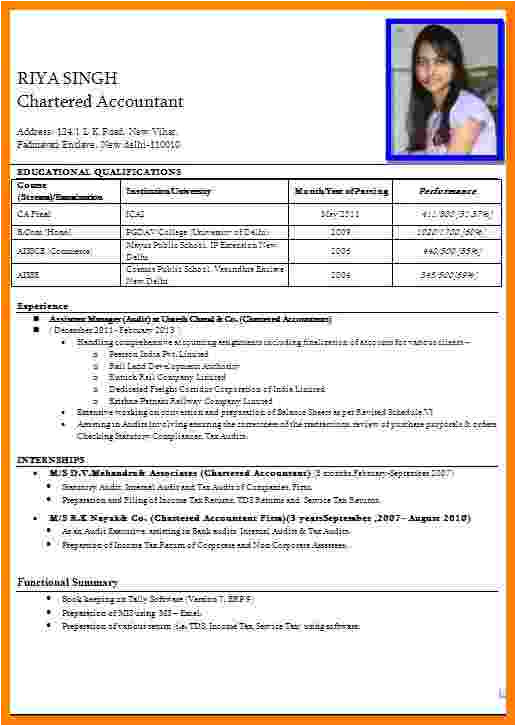 Indian Simple Resume Format Doc Williamson ga us