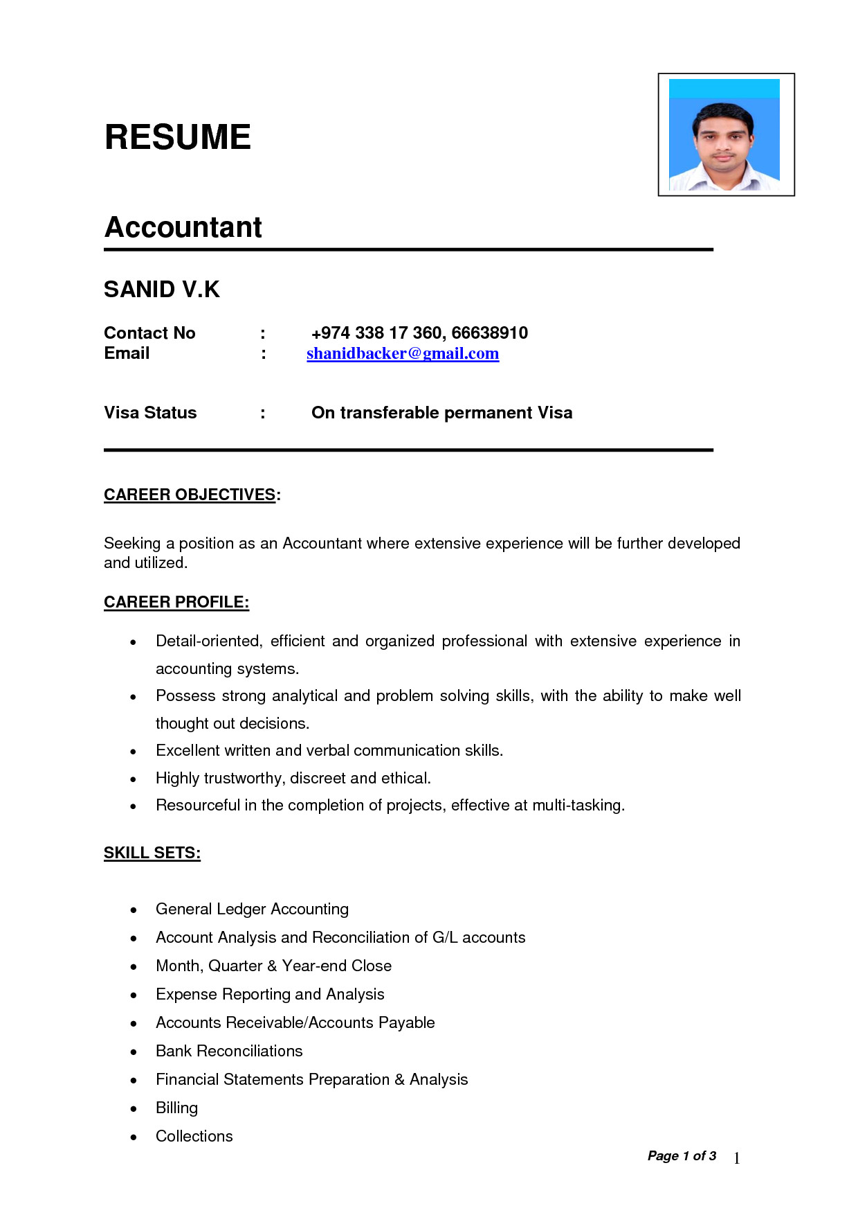 Indian Simple Resume format Pdf Resume format Used In India format India Resume