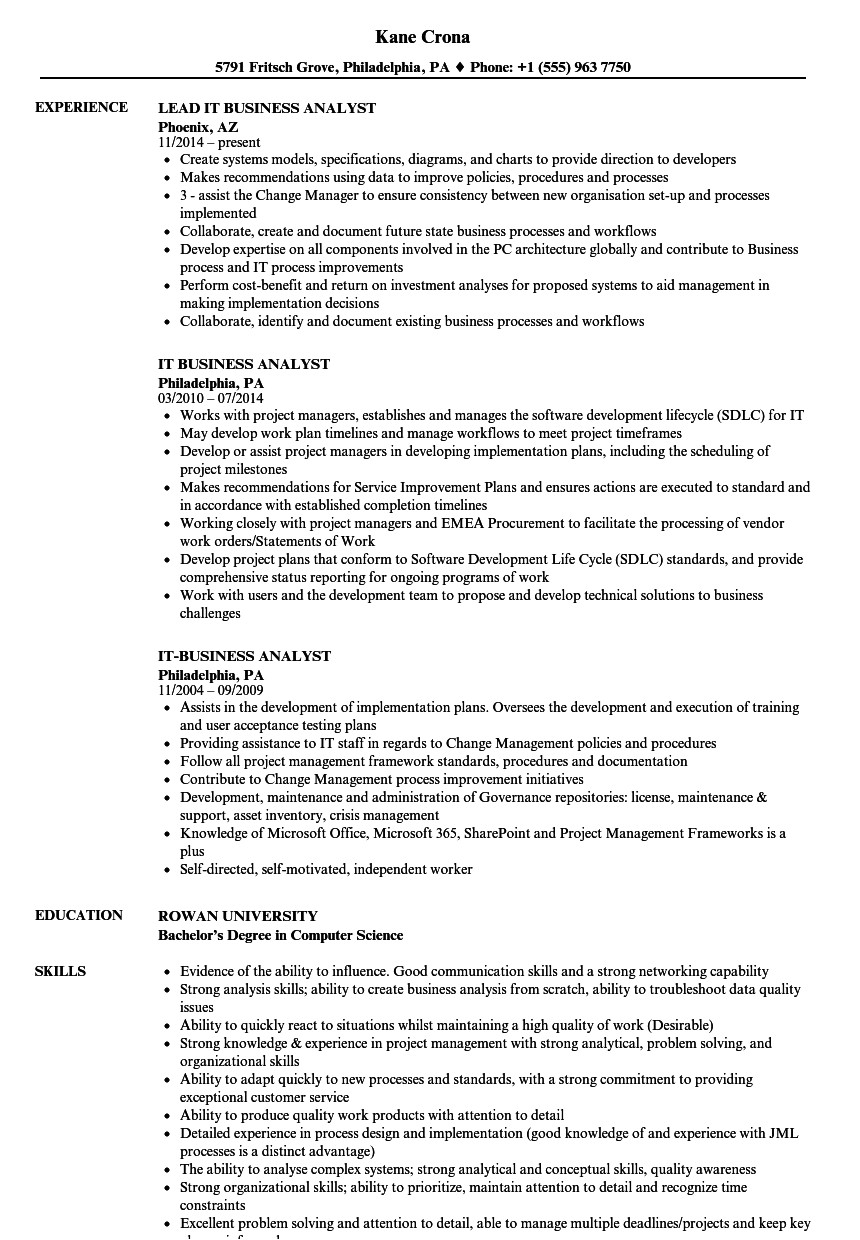 It Business Analyst Resume Sample It Business Analyst Resume Samples Velvet Jobs