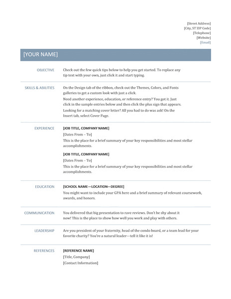 It Professional Resume Samples Free Download Professional Resume Template Resume Templates Free Download