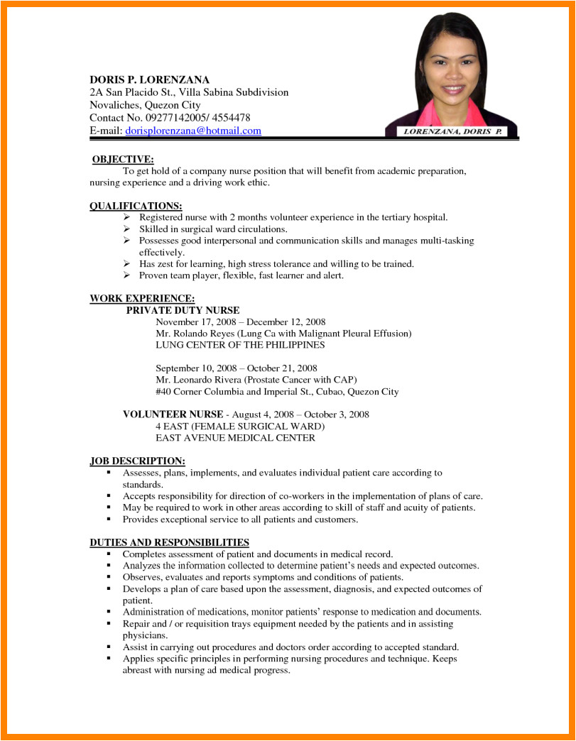 Job Application format with Resume 8 Cv Sample for Job Application theorynpractice