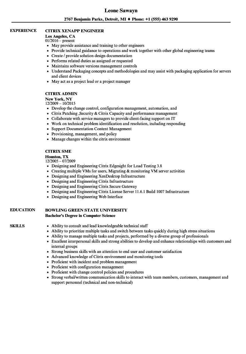 l1 application support resume