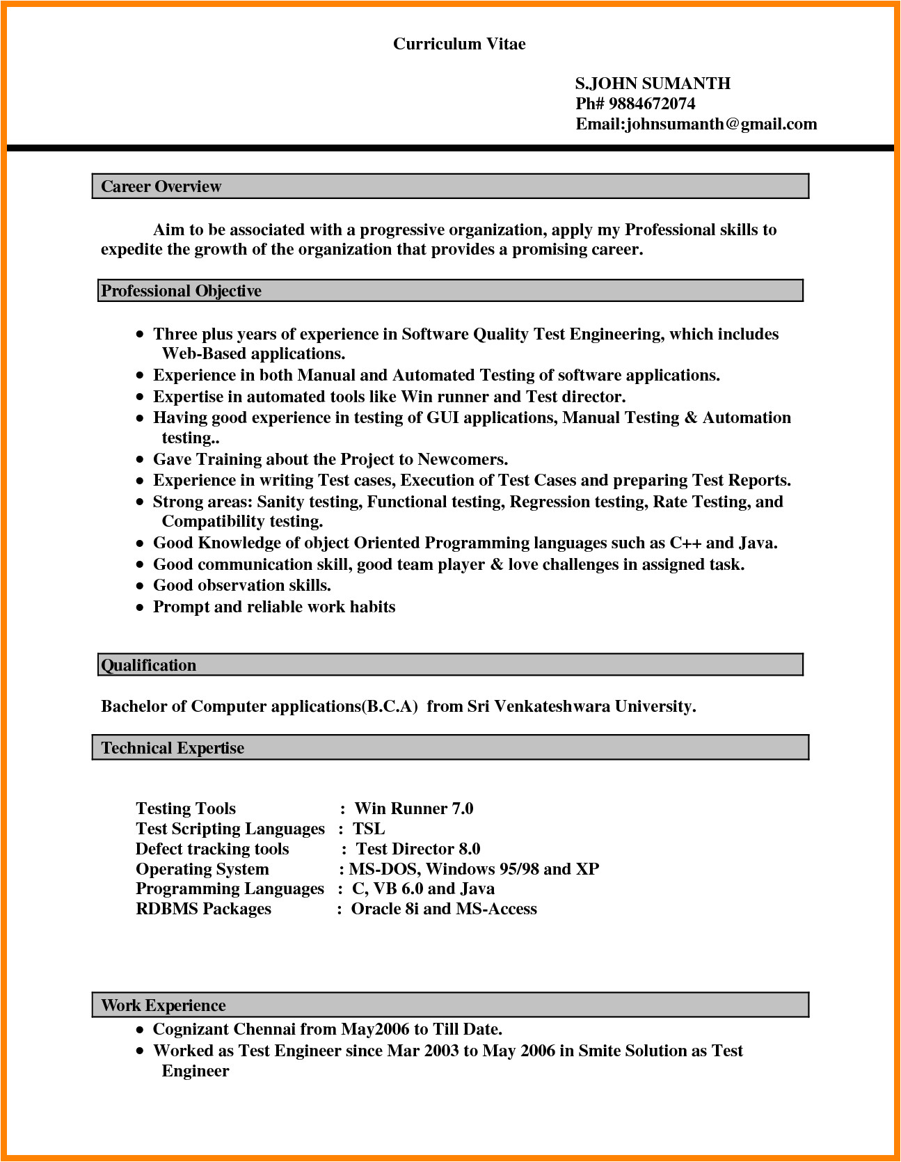 resume templates for microsoft word 2007