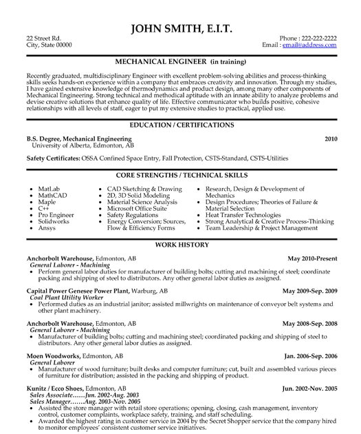Mechanical Engineer Resume Sample Resume format Resume format Download Mechanical Engineer