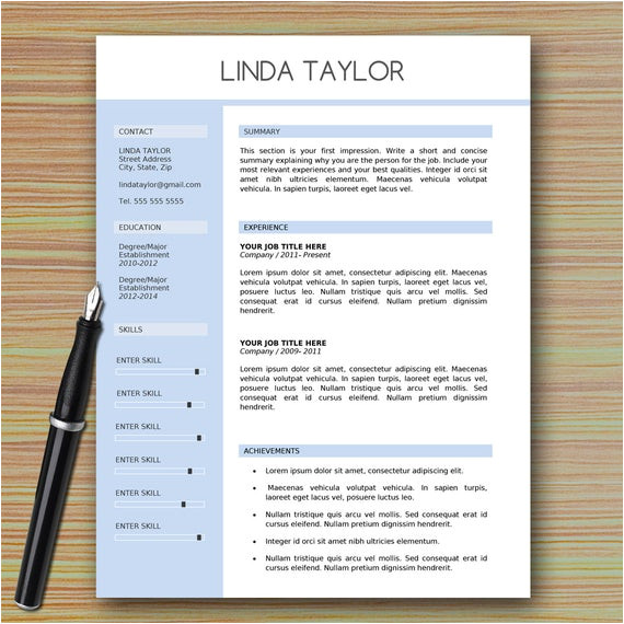 Modern Professional Resume Professional Modern Resume Template for Microsoft Word