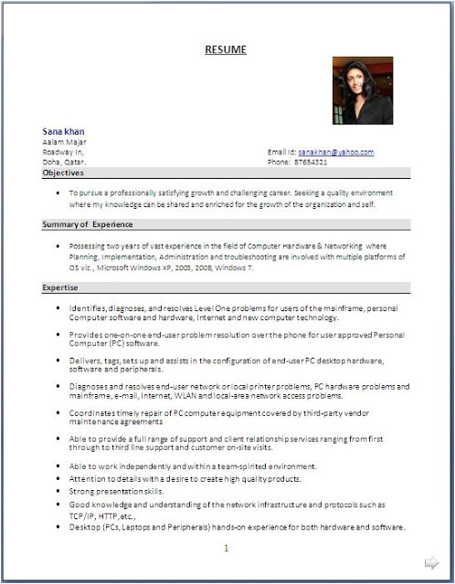 Network Engineer Noc Resume Resume format Resume format for Noc