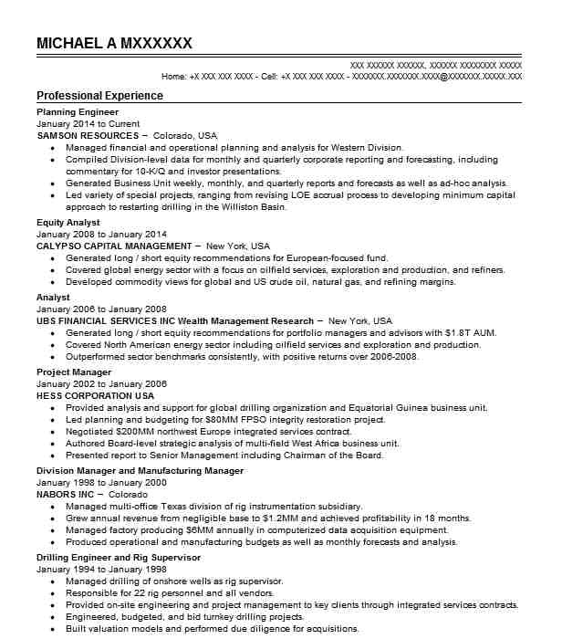 Planning Engineer Resume Planning Engineer Resume Sample Technical Resumes