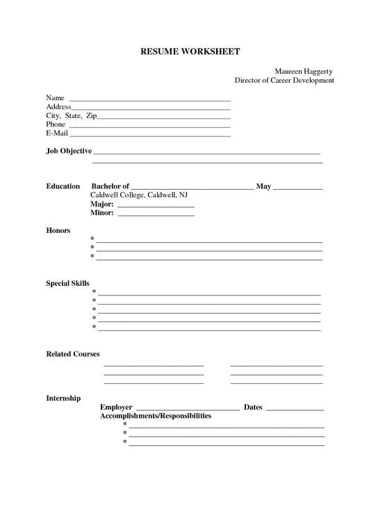 Print Blank Resume form Free Printable Blank Resume forms Career Termplate Builder