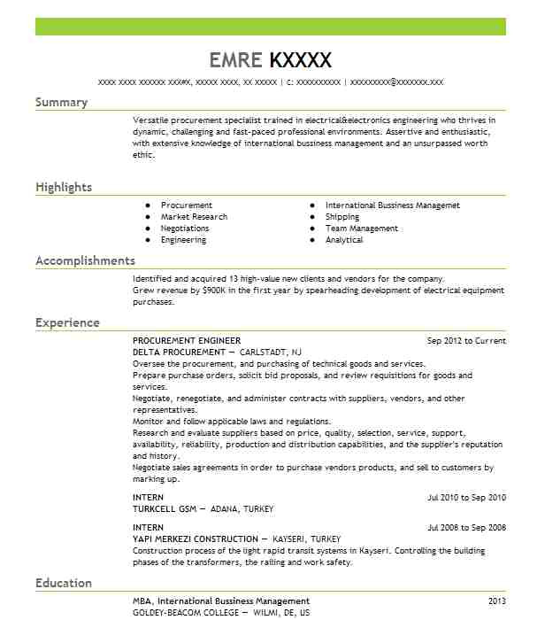 procurement-engineer-resume-procurement-engineer-resume-sample