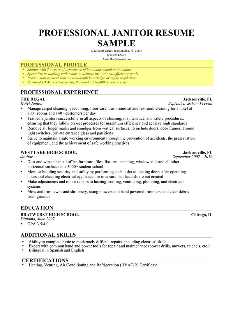 Professional Profile Resume How to Write A Professional Profile Resume Genius