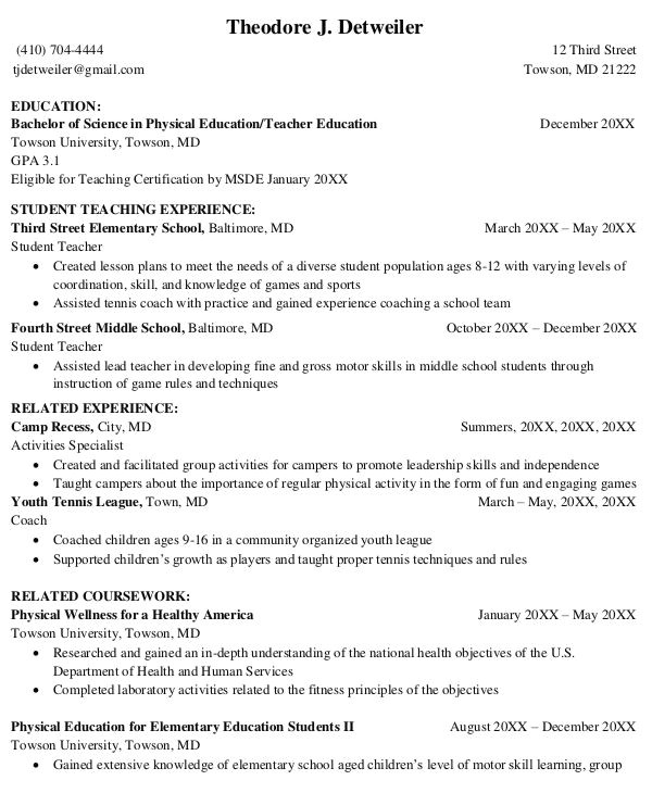 Resume for Fresher Teacher Job Application Resume for Teacher Job Fresher