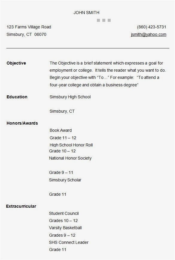 Resume for Grade 9 Student Resume Examples for Grade 9 Students Examples Grade