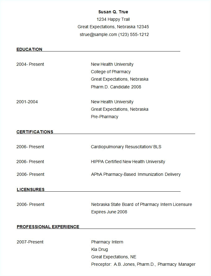 Resume format by Word 3 4 Microsoft Word Resume Resumename Com