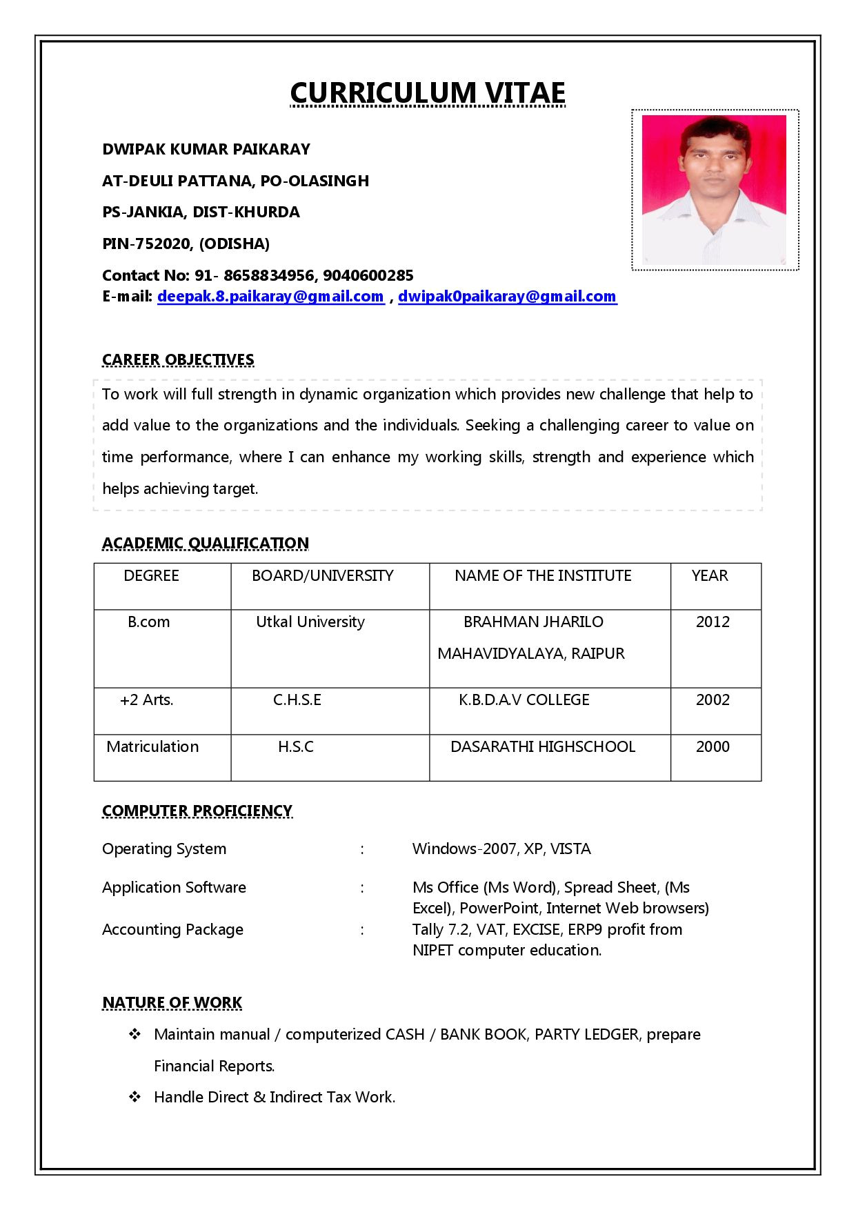 Resume format Examples for Job Job Job Resume format New Resume format Job Resume