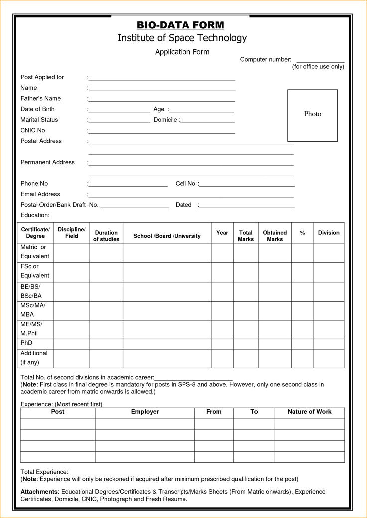 Resume format for Job In Excel Sheet 8 Free Download Biodata format for Job Incident Report