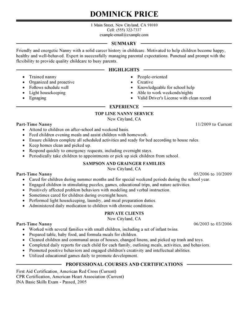 Resume format for Part Time Job In Canada Part Time Job Resume Of Student In Canada Perfect Resume