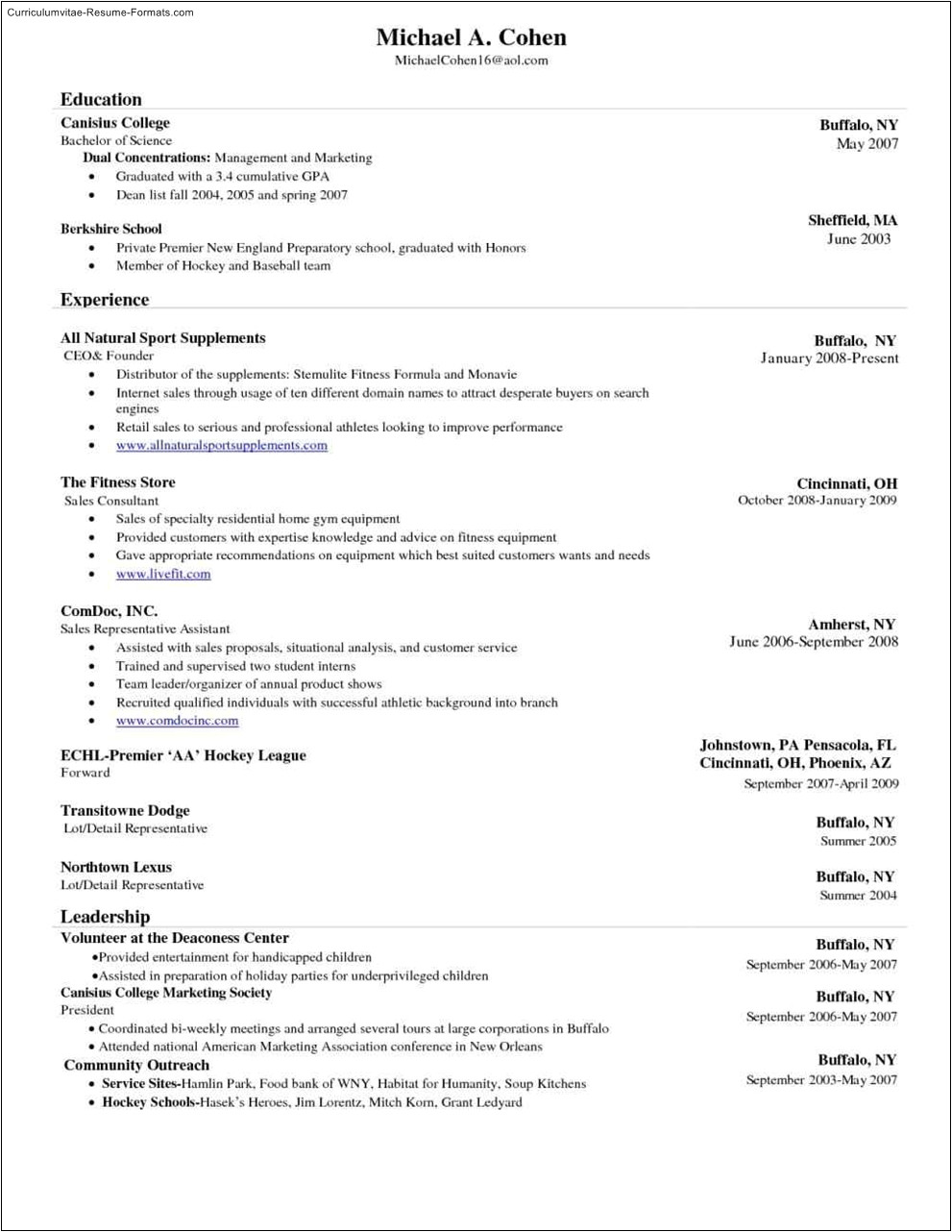 Resume format Word 2010 Microsoft Word 2010 Resume Template Download Free