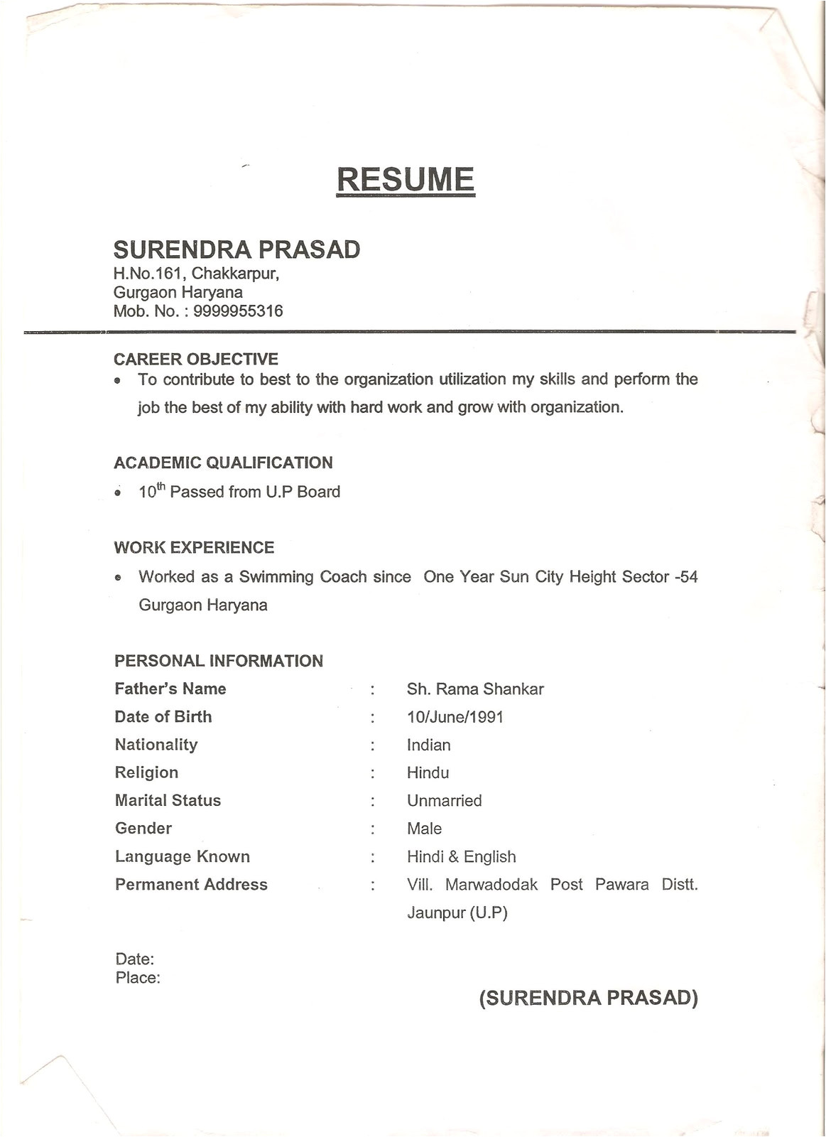 Resume Format Word For Office Boy Williamson ga us