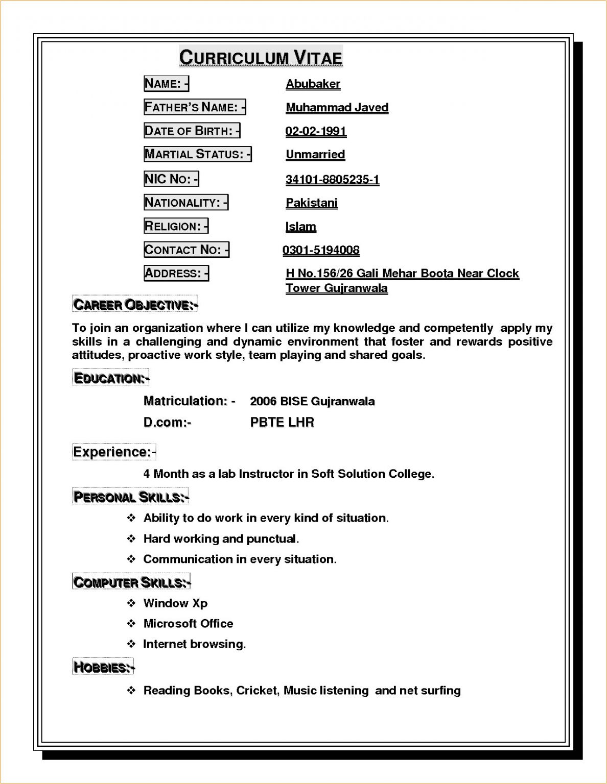 Resume Sample for Job Application - Resume Sample For Job Application Pdf Write Resume For Job Application Resume Format For Job Of Resume Sample For Job Application Pdf 1188x1536 