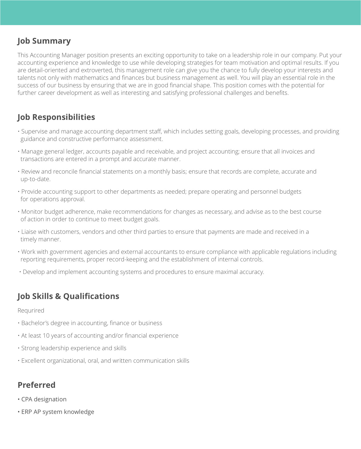 Sample Resume with Job Description Job Description Samples Examples Livecareer