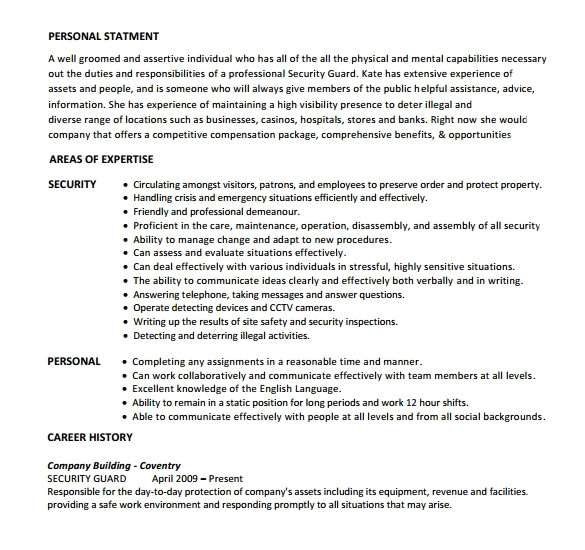 Security Guard Resume format In Word Security Guard Resume 7 Free Download Free Documents In