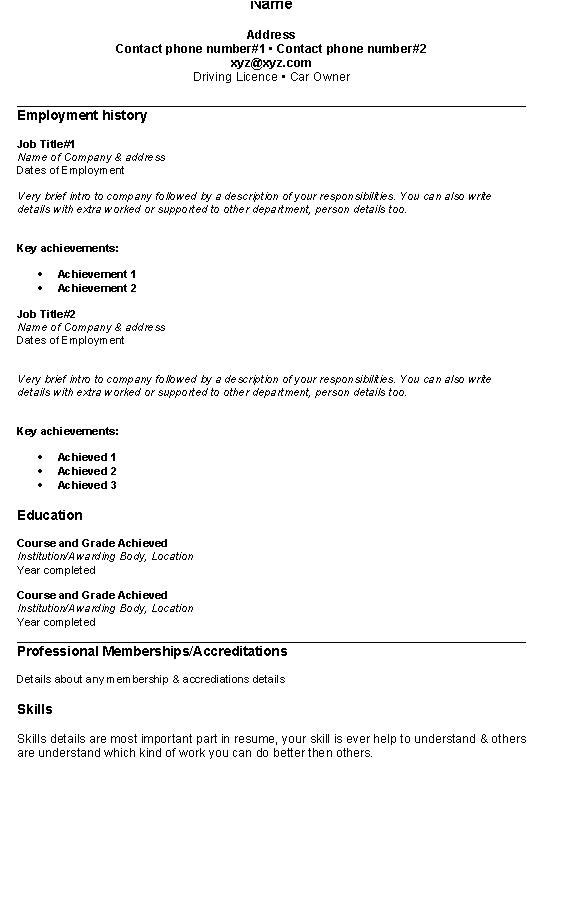 Simple Resume format Examples Fresh Jobs and Free Resume Samples for Jobs Simple Resume