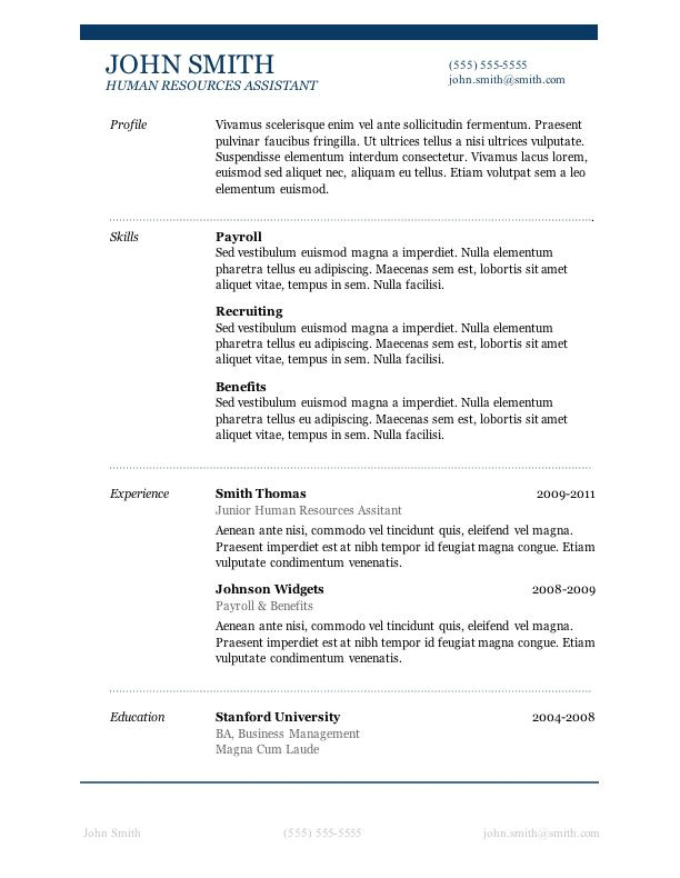 Simple Resume format Free Download In Ms Word 7 Free Resume Templates Best Free Resume Templates