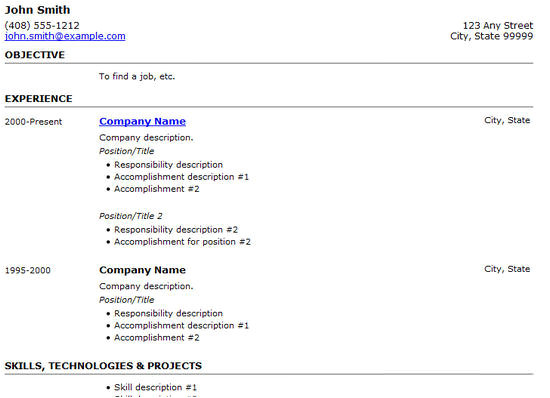 Simple Resume format In HTML 25 Free HTML Resume Templates for Your Successful Online