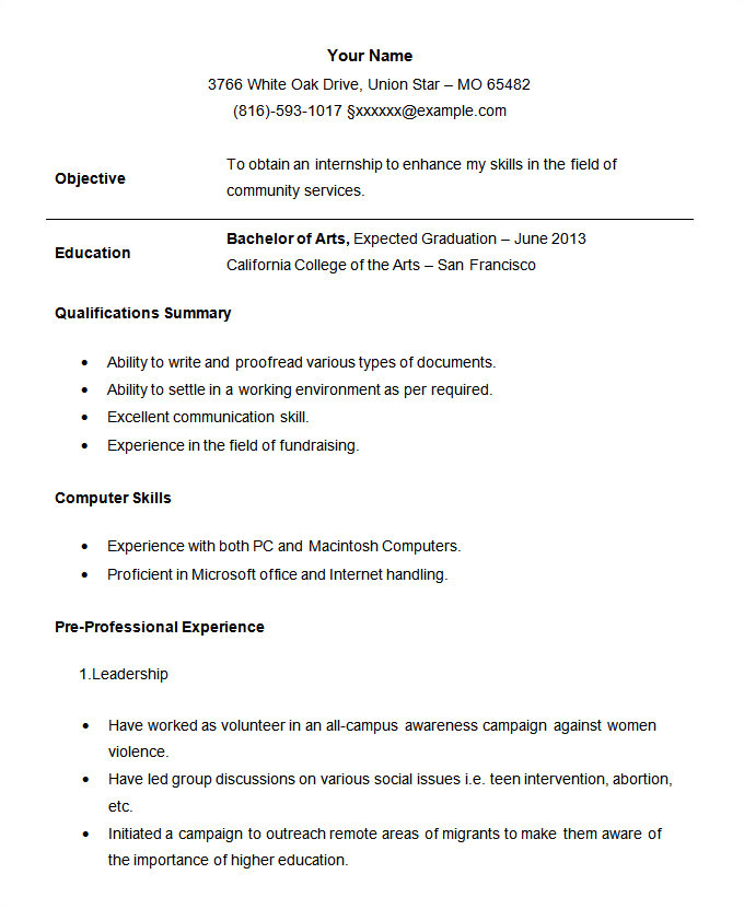 Student Internship Resume 24 Student Resume Templates Pdf Doc Free Premium