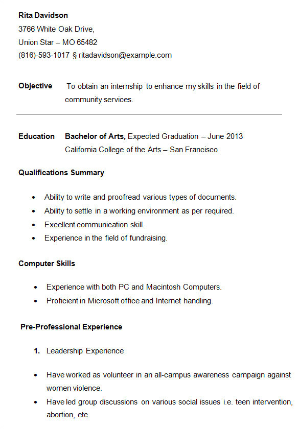 Student Resume Images 24 Best Student Sample Resume Templates Wisestep