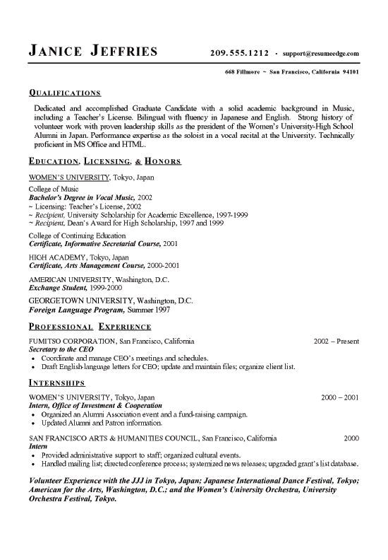 Summary Qualifications Resume College Student Resume Sample Resumes Free Career Students Doc Templates