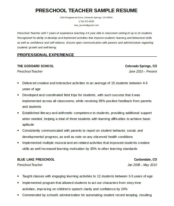 Teacher Resume format In Word 40 Teacher Resume Templates Pdf Doc Pages Publisher