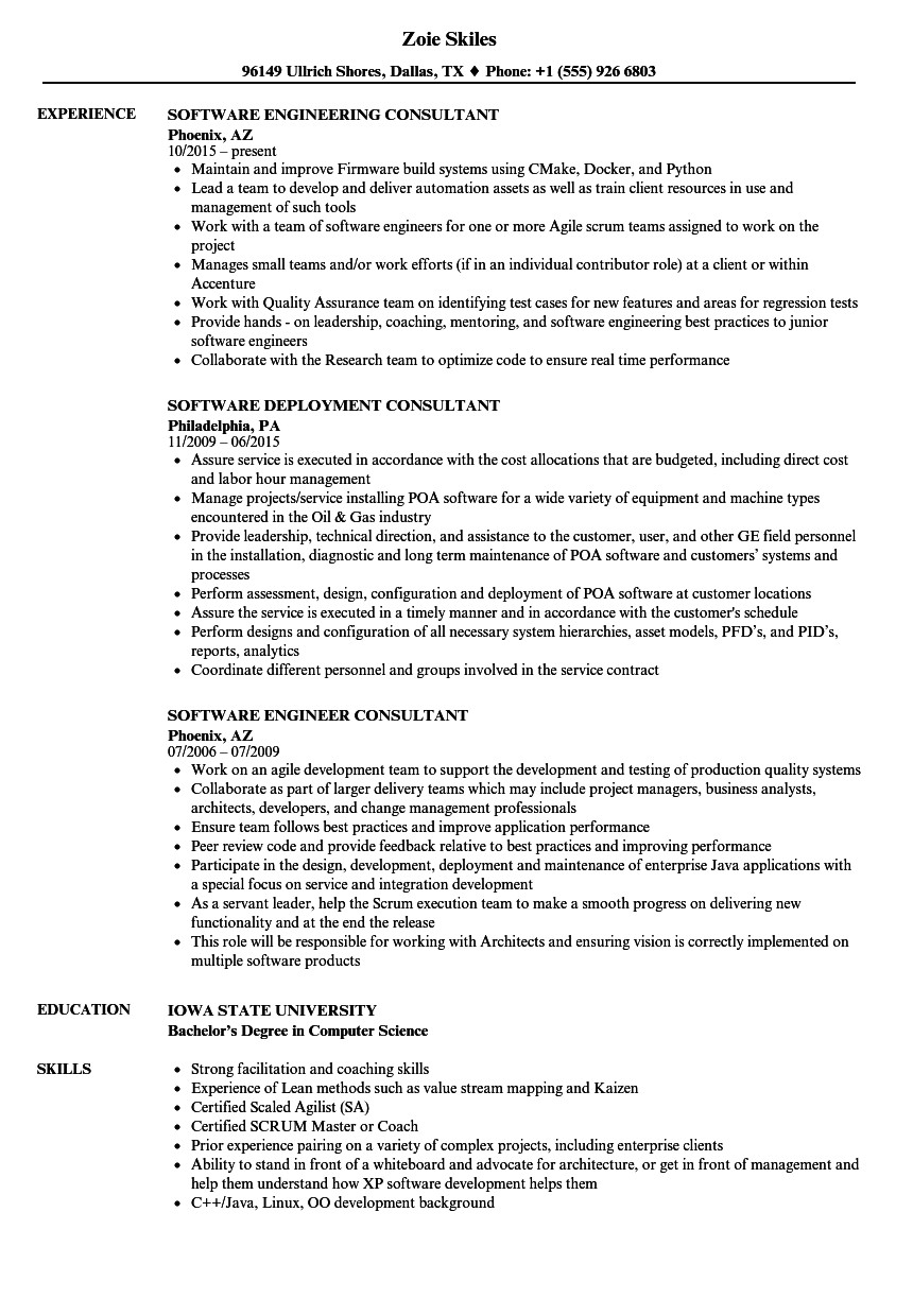 Uft Sample Resume Consultant software Resume Samples Velvet Jobs