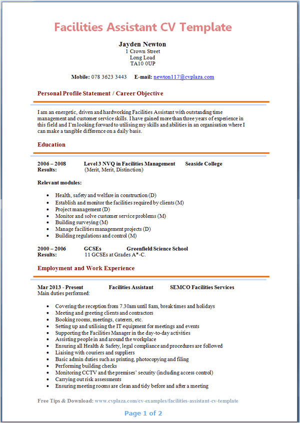 Uta Student Resume Template Resume for the Post Of Personal assistant