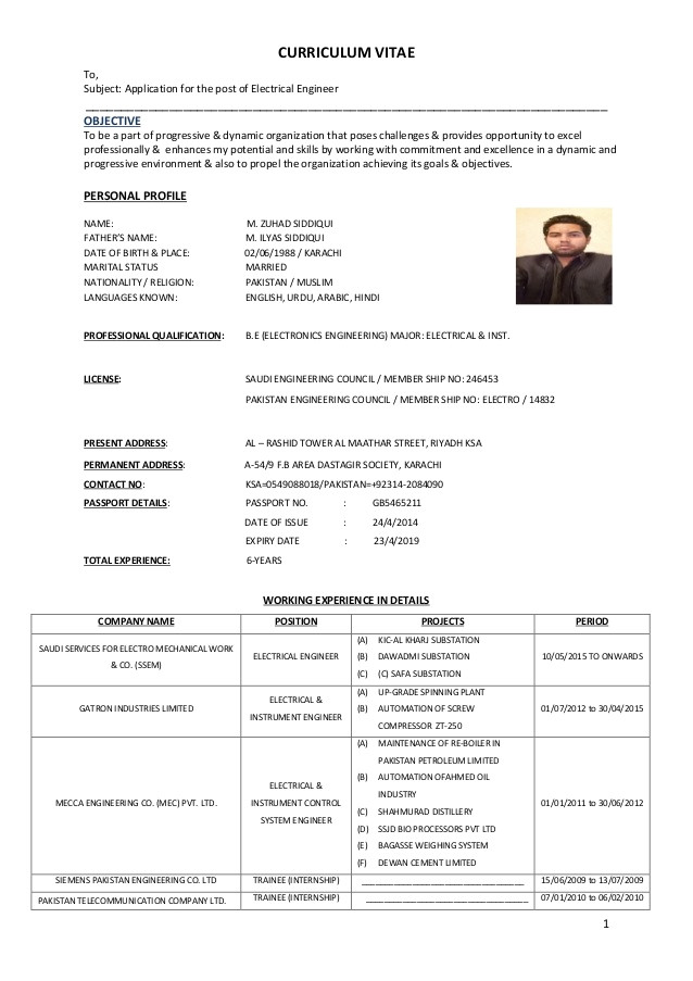 Utility Engineer Resume Pdf Electrical Engineer Cv Pdf