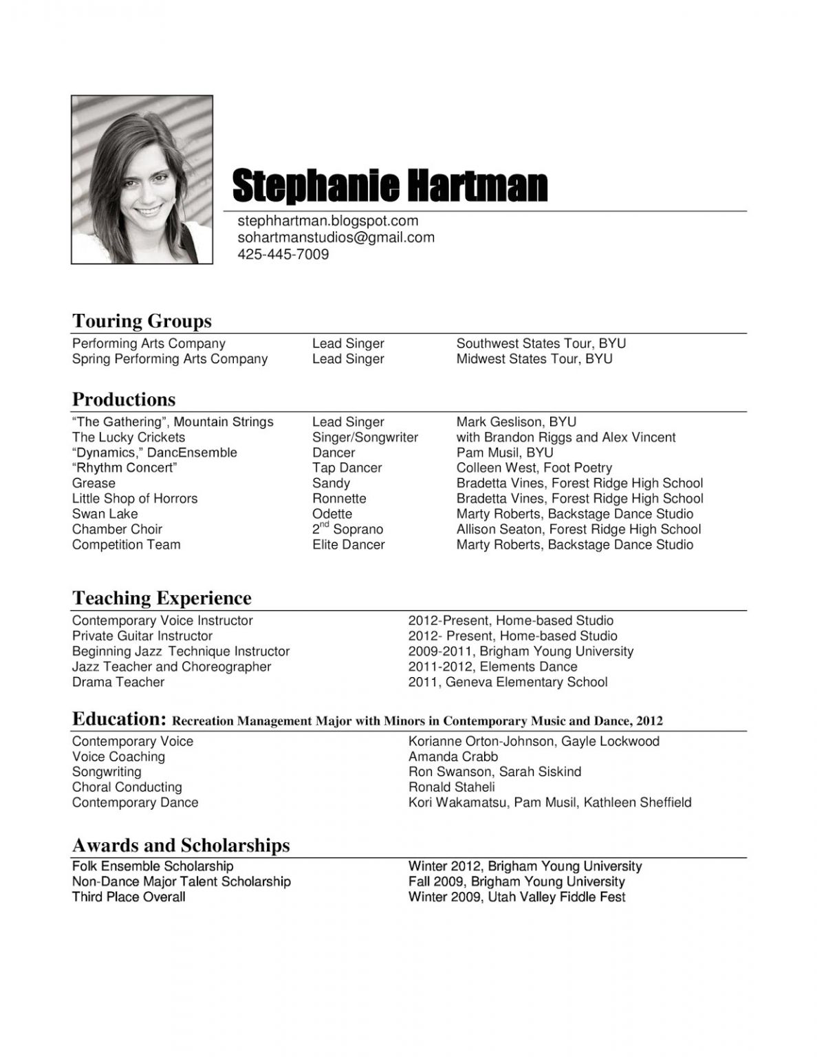 Vocal Student Resume Musician Resume - Vocal Student Resume Musician Resume Sample Sample Resumes Of Vocal Student Resume 1188x1536 